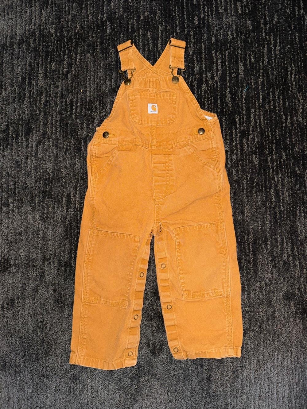 Carhartt Kids' Tan Duck Bib Overalls - Classic Workwear